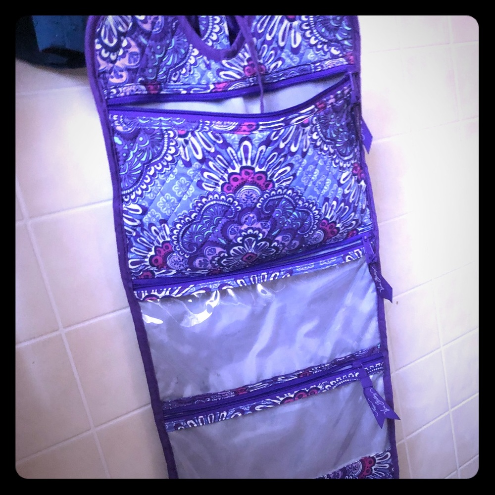 Vera Bradley paisley travel makeup hanging bag NEW
